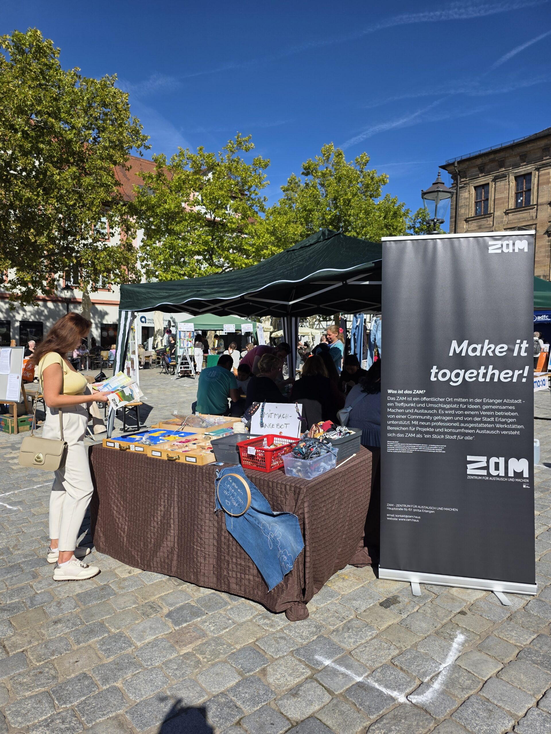 Der Stand des ZAM beim Nachhaltigkeitstag 2026 am Schlossplatz